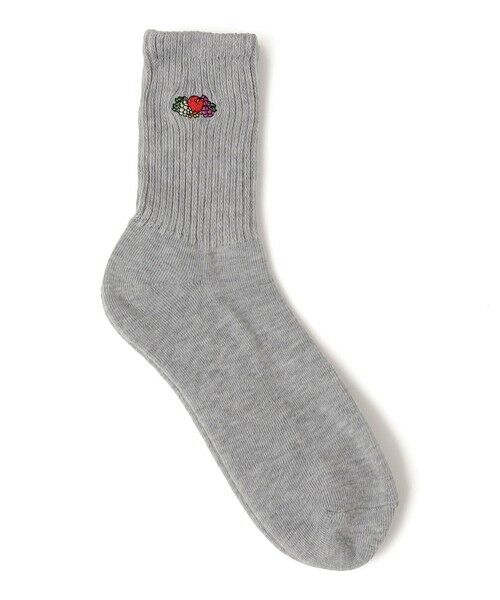 SHIPS / シップス ソックス | FRUIT OF THE LOOM: 3足組 ワンポイント 刺繍 クルー ソックス | 詳細1