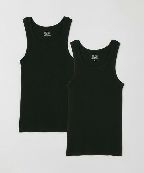 SHIPS / シップス タンクトップ | FRUIT OF THE LOOM: ベーシック 2P タンクトップ（ブラック）