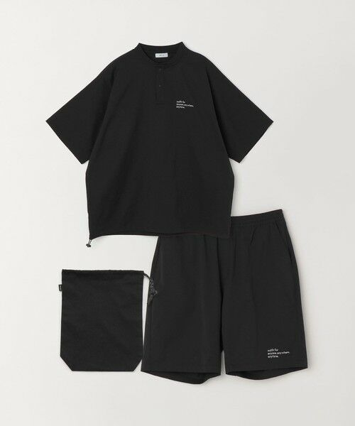 SHIPS / シップス Tシャツ | 【WEB限定】SHIPS any:〈吸水速乾/UVカット〉ドライタッチ ヘンリーネック Tシャツ+イージーショーツ+パッカブルバッグ 3点セット◇ | 詳細12
