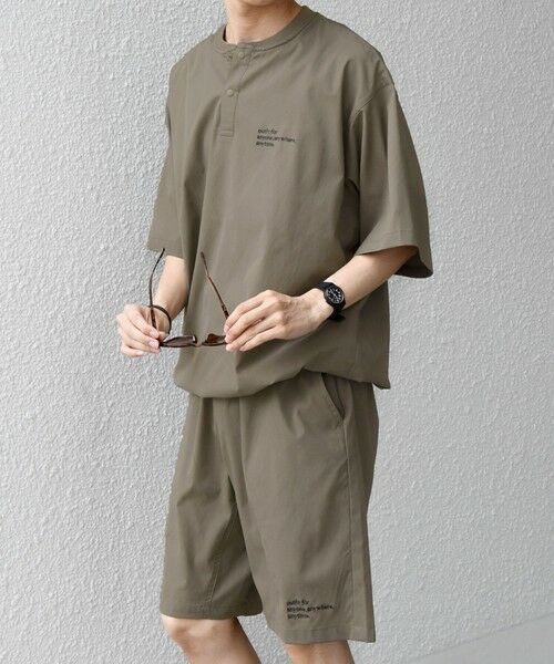 SHIPS / シップス Tシャツ | 【WEB限定】SHIPS any:〈吸水速乾/UVカット〉ドライタッチ ヘンリーネック Tシャツ＋イージーショーツ＋パッカブルバッグ 3点セット◆ | 詳細14