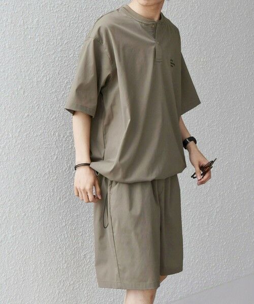 SHIPS / シップス Tシャツ | 【WEB限定】SHIPS any:〈吸水速乾/UVカット〉ドライタッチ ヘンリーネック Tシャツ＋イージーショーツ＋パッカブルバッグ 3点セット◆ | 詳細15