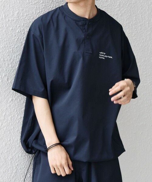 SHIPS / シップス Tシャツ | 【WEB限定】SHIPS any:〈吸水速乾/UVカット〉ドライタッチ ヘンリーネック Tシャツ＋イージーショーツ＋パッカブルバッグ 3点セット◆ | 詳細26
