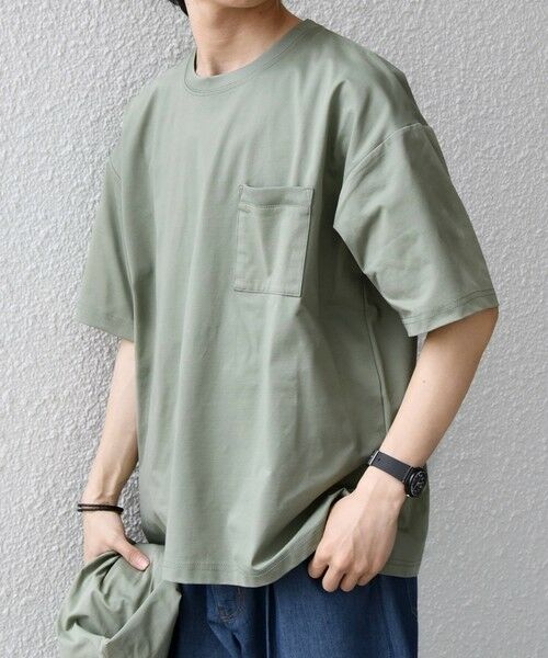 SHIPS / シップス Tシャツ | 【WEB限定】SHIPS any:〈吸水速乾/UVカット〉3点セットアップ  Tシャツ＆カーディガン＆パンツ◆（オリーブ）