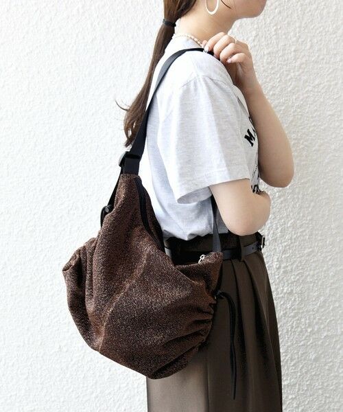 SHIPS / シップス ショルダーバッグ | 《予約》SHIPS any: ラメ サイド ギャザー ドロスト ショルダー バッグ | 詳細1
