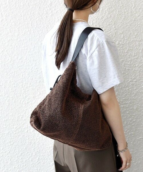 SHIPS / シップス ショルダーバッグ | 《予約》SHIPS any: ラメ サイド ギャザー ドロスト ショルダー バッグ | 詳細4