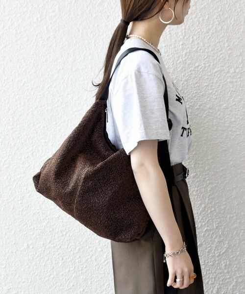 SHIPS / シップス ショルダーバッグ | 《予約》SHIPS any: ラメ サイド ギャザー ドロスト ショルダー バッグ | 詳細5