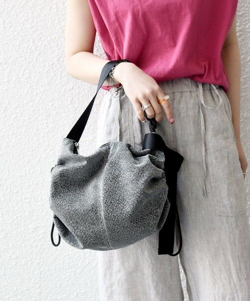 SHIPS / シップス ショルダーバッグ | 《予約》SHIPS any: ラメ サイド ギャザー ドロスト ショルダー バッグ | 詳細18