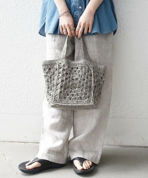 SHIPS / シップス トートバッグ | 《予約》SHIPS any: ペーパー スクエア トート バッグ | 詳細2