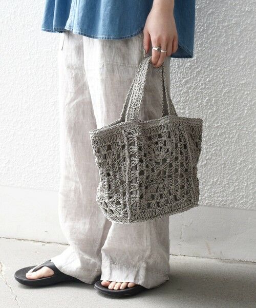 SHIPS / シップス トートバッグ | 《予約》SHIPS any: ペーパー スクエア トート バッグ | 詳細4