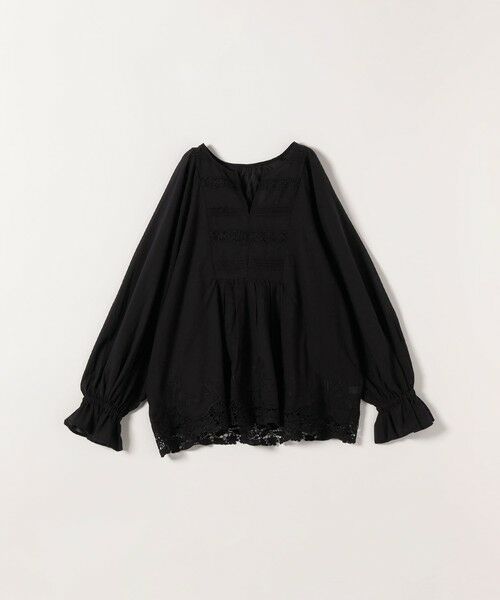 SHIPS / シップス シャツ・ブラウス | 《予約》SHIPS any:〈手洗い可能〉コットン レース ヘム キーネック ギャザー ブラウス | 詳細15