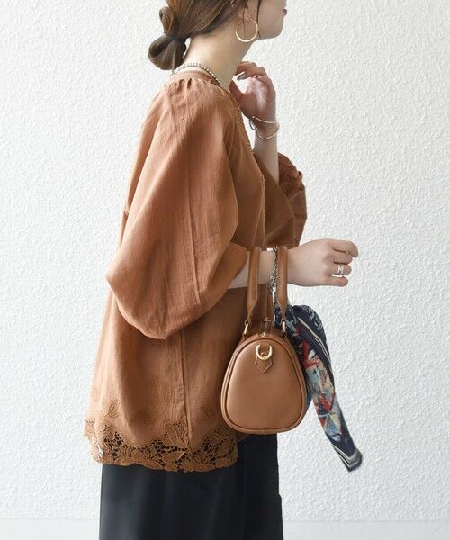 SHIPS / シップス シャツ・ブラウス | 《予約》SHIPS any:〈手洗い可能〉コットン レース ヘム キーネック ギャザー ブラウス | 詳細19