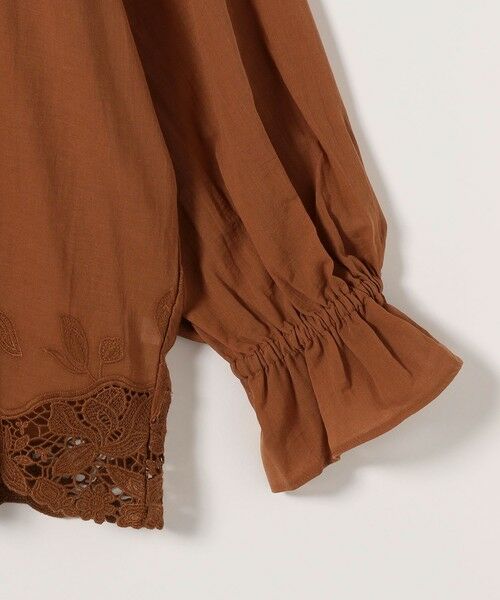 SHIPS / シップス シャツ・ブラウス | 《予約》SHIPS any:〈手洗い可能〉コットン レース ヘム キーネック ギャザー ブラウス | 詳細26