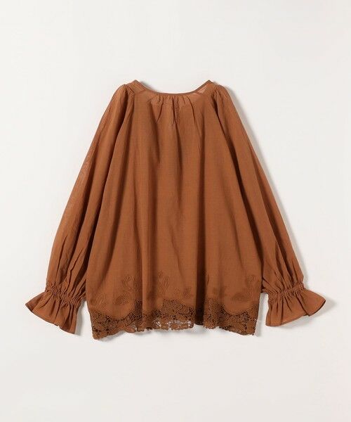 SHIPS / シップス シャツ・ブラウス | 《予約》SHIPS any:〈手洗い可能〉コットン レース ヘム キーネック ギャザー ブラウス | 詳細27