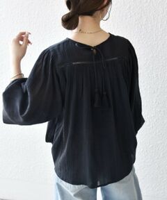 SHIPS / シップス シャツ・ブラウス | 《予約》SHIPS any:〈洗濯機可能〉コットン ミックス ハシゴ レース ギャザー ブラウス