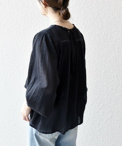 SHIPS / シップス シャツ・ブラウス | 《予約》SHIPS any:〈洗濯機可能〉コットン ミックス ハシゴ レース ギャザー ブラウス | 詳細14