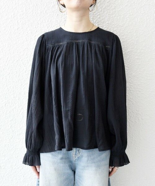 SHIPS / シップス シャツ・ブラウス | 《予約》SHIPS any:〈洗濯機可能〉コットン ミックス ハシゴ レース ギャザー ブラウス | 詳細15