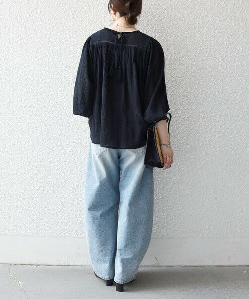 SHIPS / シップス シャツ・ブラウス | 《予約》SHIPS any:〈洗濯機可能〉コットン ミックス ハシゴ レース ギャザー ブラウス | 詳細9