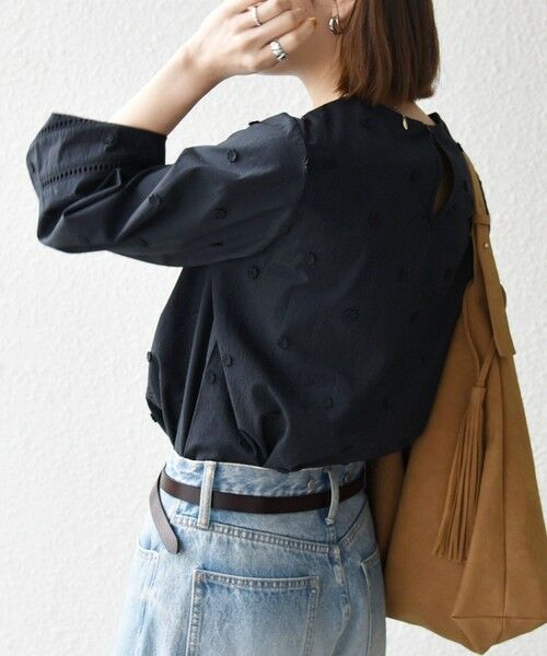 SHIPS / シップス シャツ・ブラウス | 《予約》【WEB限定】SHIPS any:〈洗濯機可能〉フラワー モチーフ ハシゴレース クルーネック ブラウス 2 | 詳細7