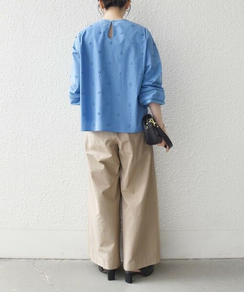 SHIPS / シップス シャツ・ブラウス | 《予約》【WEB限定】SHIPS any:〈洗濯機可能〉フラワー モチーフ ハシゴレース クルーネック ブラウス 2 | 詳細11