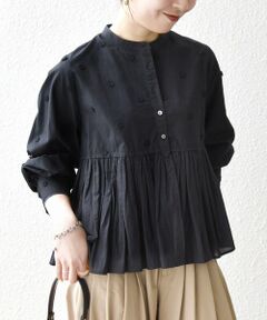 SHIPS / シップス シャツ・ブラウス | 《予約》【WEB限定】SHIPS any:〈洗濯機可能〉フラワー モチーフ ペプラム ギャザー シャツ ブラウス