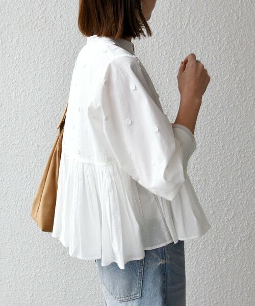 SHIPS / シップス シャツ・ブラウス | 《予約》【WEB限定】SHIPS any:〈洗濯機可能〉フラワー モチーフ ペプラム ギャザー シャツ ブラウス | 詳細6