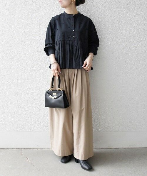 SHIPS / シップス シャツ・ブラウス | 《予約》【WEB限定】SHIPS any:〈洗濯機可能〉フラワー モチーフ ペプラム ギャザー シャツ ブラウス | 詳細14