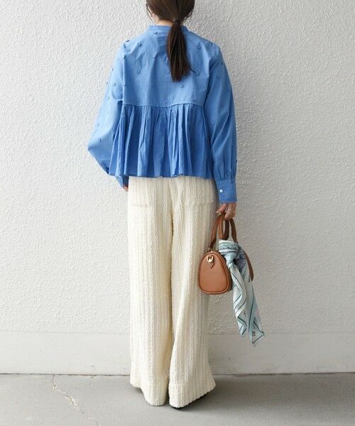 SHIPS / シップス シャツ・ブラウス | 《予約》【WEB限定】SHIPS any:〈洗濯機可能〉フラワー モチーフ ペプラム ギャザー シャツ ブラウス | 詳細24