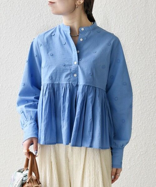 SHIPS / シップス シャツ・ブラウス | 《予約》【WEB限定】SHIPS any:〈洗濯機可能〉フラワー モチーフ ペプラム ギャザー シャツ ブラウス | 詳細25