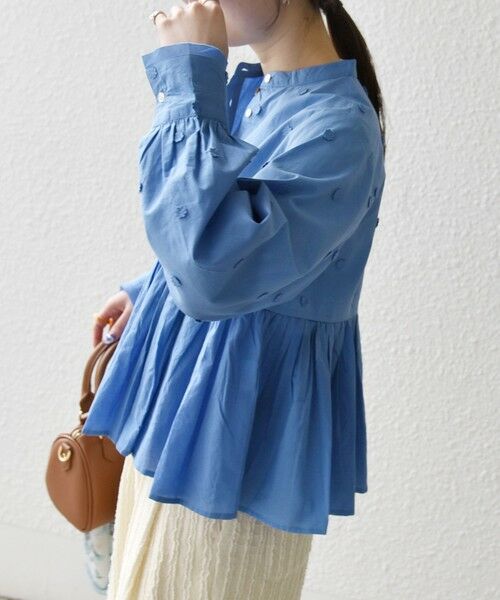 SHIPS / シップス シャツ・ブラウス | 《予約》【WEB限定】SHIPS any:〈洗濯機可能〉フラワー モチーフ ペプラム ギャザー シャツ ブラウス | 詳細27