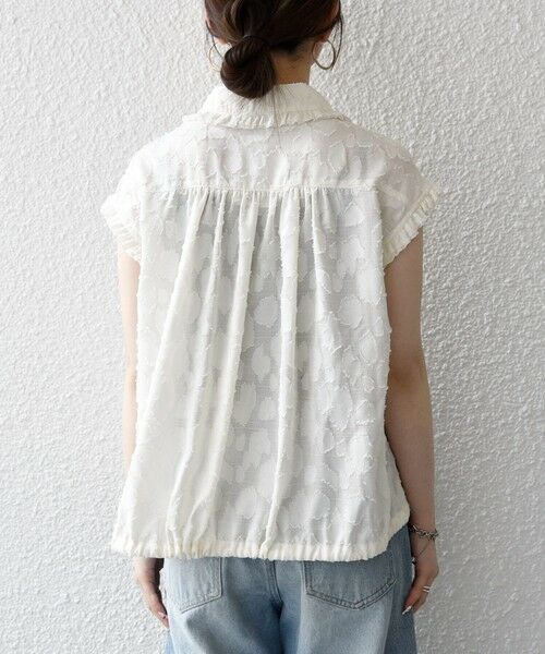 SHIPS / シップス シャツ・ブラウス | SHIPS any:〈洗濯機可能〉カット ジャカード ドロスト フレンチ スリーブ シャツ ブラウス | 詳細13