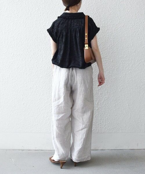 SHIPS / シップス シャツ・ブラウス | SHIPS any:〈洗濯機可能〉カット ジャカード ドロスト フレンチ スリーブ シャツ ブラウス | 詳細16