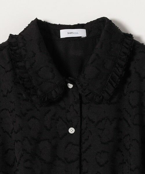 SHIPS / シップス シャツ・ブラウス | SHIPS any:〈洗濯機可能〉カット ジャカード ドロスト フレンチ スリーブ シャツ ブラウス | 詳細24