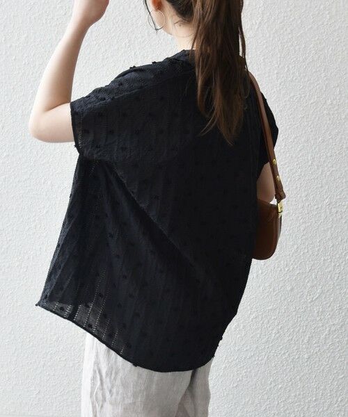 SHIPS / シップス シャツ・ブラウス | 《予約》SHIPS any:〈洗濯機可能〉ドット ジャカード タッセル スキッパー ブラウス | 詳細17