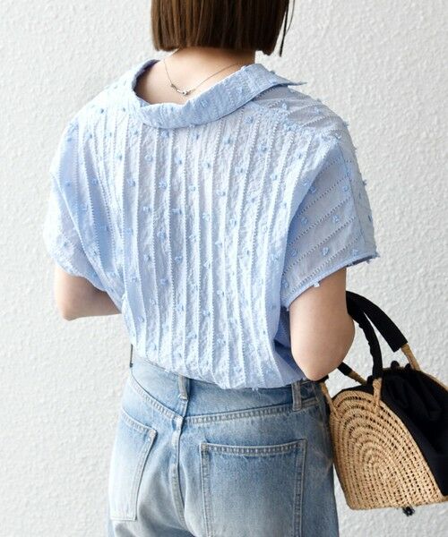 SHIPS / シップス シャツ・ブラウス | 《予約》SHIPS any:〈洗濯機可能〉ドット ジャカード タッセル スキッパー ブラウス | 詳細24