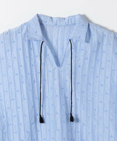 SHIPS / シップス シャツ・ブラウス | 《予約》SHIPS any:〈洗濯機可能〉ドット ジャカード タッセル スキッパー ブラウス | 詳細30