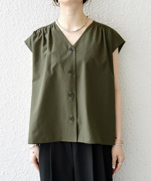 SHIPS / シップス シャツ・ブラウス | 《予約》SHIPS any:〈洗濯機可能〉Vネック フレンチ ギャザー ブラウス | 詳細23