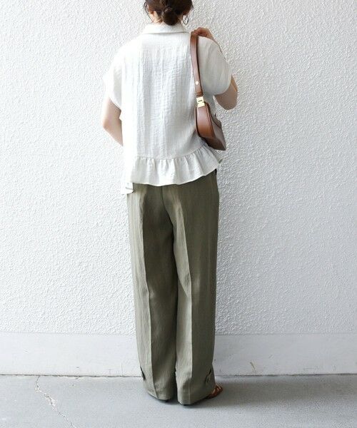 SHIPS / シップス シャツ・ブラウス | 《予約》SHIPS any:〈洗濯機可能〉カラミ フレンチ スリーブ ペプラム シャツ ブラウス | 詳細2