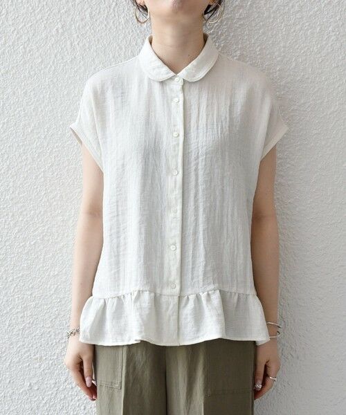 SHIPS / シップス シャツ・ブラウス | 《予約》SHIPS any:〈洗濯機可能〉カラミ フレンチ スリーブ ペプラム シャツ ブラウス | 詳細11