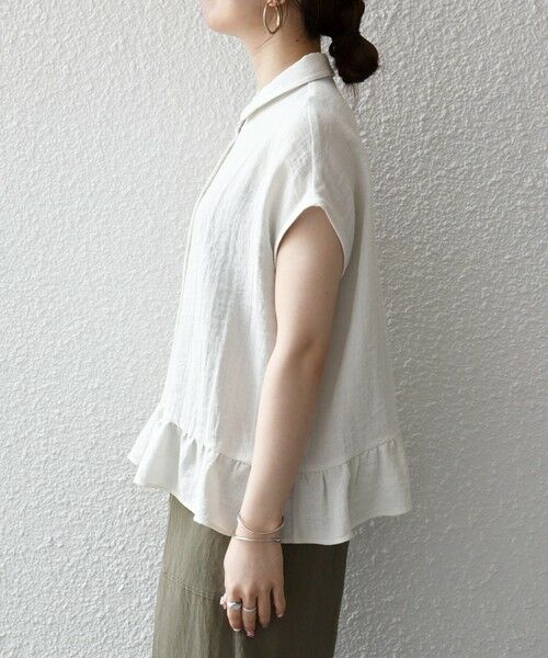 SHIPS / シップス シャツ・ブラウス | 《予約》SHIPS any:〈洗濯機可能〉カラミ フレンチ スリーブ ペプラム シャツ ブラウス | 詳細12