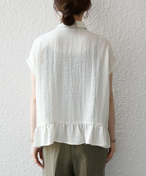 SHIPS / シップス シャツ・ブラウス | 《予約》SHIPS any:〈洗濯機可能〉カラミ フレンチ スリーブ ペプラム シャツ ブラウス | 詳細13