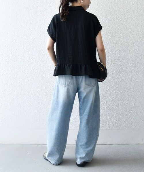 SHIPS / シップス シャツ・ブラウス | 《予約》SHIPS any:〈洗濯機可能〉カラミ フレンチ スリーブ ペプラム シャツ ブラウス | 詳細16