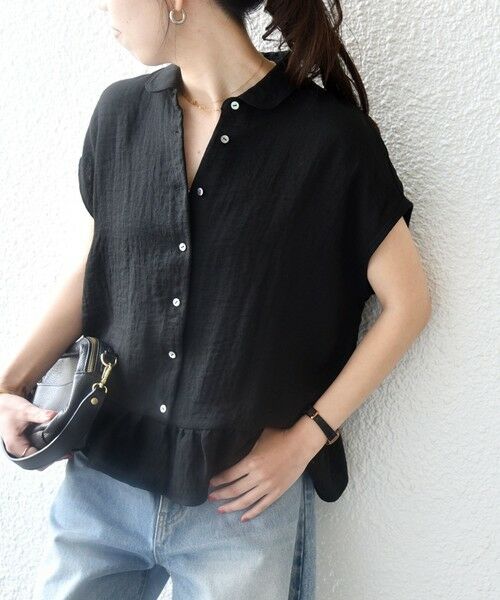 SHIPS / シップス シャツ・ブラウス | 《予約》SHIPS any:〈洗濯機可能〉カラミ フレンチ スリーブ ペプラム シャツ ブラウス | 詳細20