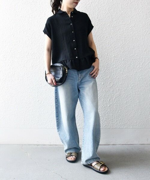 SHIPS / シップス シャツ・ブラウス | 《予約》SHIPS any:〈洗濯機可能〉カラミ フレンチ スリーブ ペプラム シャツ ブラウス | 詳細15