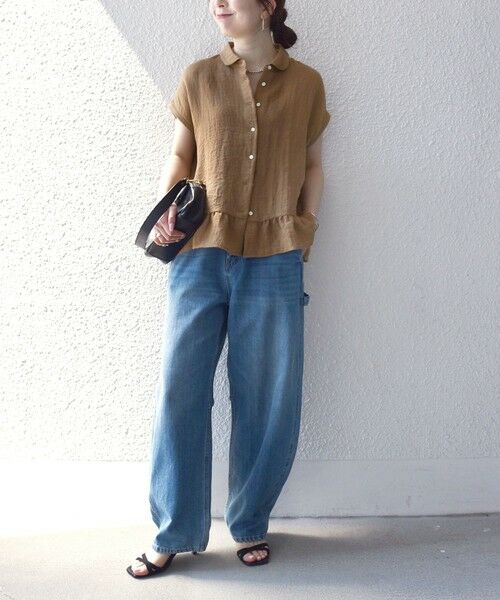 SHIPS / シップス シャツ・ブラウス | 《予約》SHIPS any:〈洗濯機可能〉カラミ フレンチ スリーブ ペプラム シャツ ブラウス | 詳細23