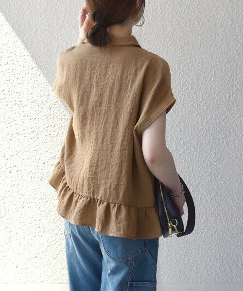 SHIPS / シップス シャツ・ブラウス | 《予約》SHIPS any:〈洗濯機可能〉カラミ フレンチ スリーブ ペプラム シャツ ブラウス | 詳細27