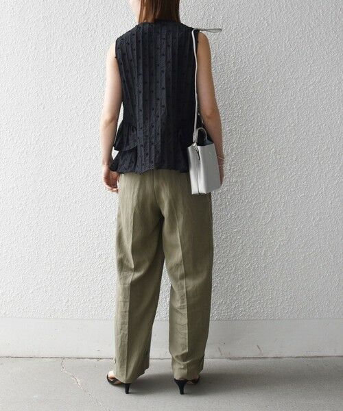 SHIPS / シップス シャツ・ブラウス | 《予約》SHIPS any:〈洗濯機可能〉ドット ジャカード フリル ノースリーブ シャツ ブラウス | 詳細12