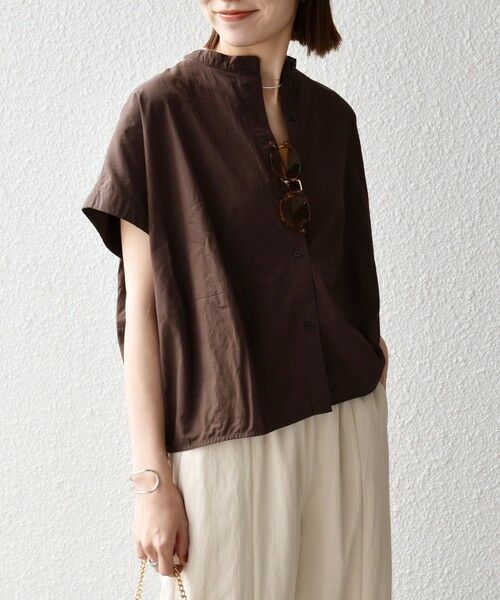 SHIPS / シップス シャツ・ブラウス | 《予約》SHIPS any:〈多機能/洗濯機可能〉シェルテック ドルマン バンド カラー シャツ | 詳細15