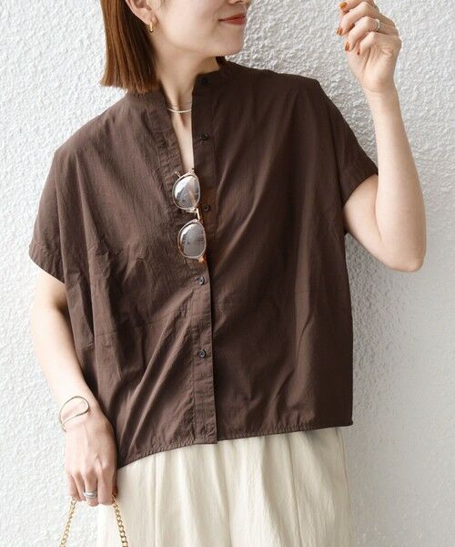 SHIPS / シップス シャツ・ブラウス | 《予約》SHIPS any:〈多機能/洗濯機可能〉シェルテック ドルマン バンド カラー シャツ | 詳細18