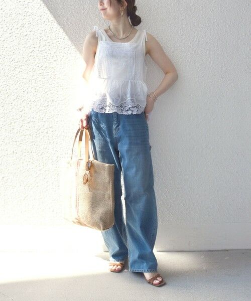 SHIPS / シップス シャツ・ブラウス | 《予約》SHIPS any:〈手洗い可能〉コットン レース ヘム キャミソール | 詳細1