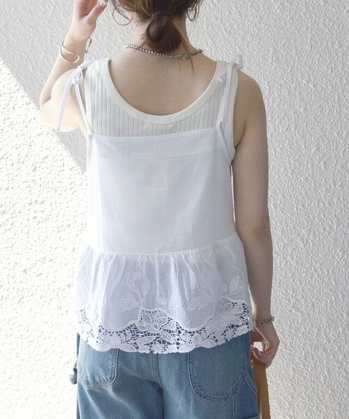 SHIPS / シップス シャツ・ブラウス | 《予約》SHIPS any:〈手洗い可能〉コットン レース ヘム キャミソール | 詳細6